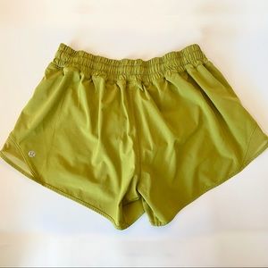 Size 8 lime green lululemon shorts